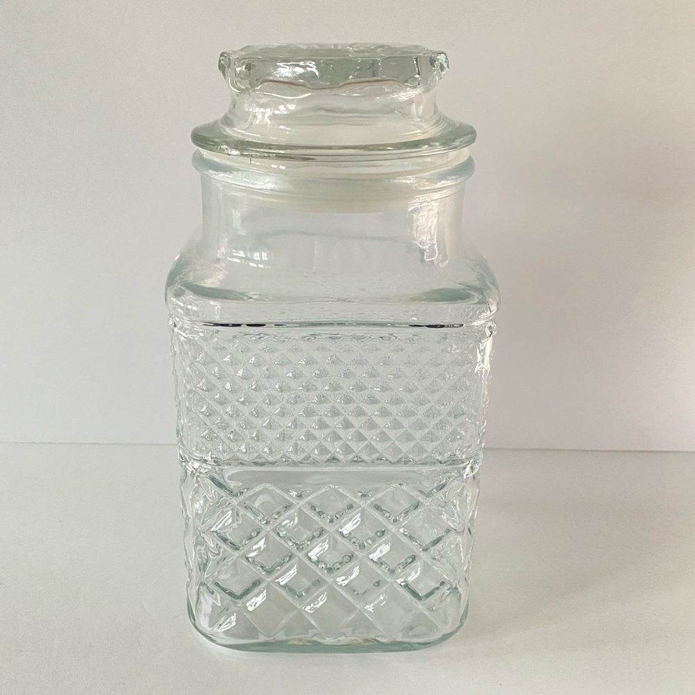Vintage Kig Malaysia Wexford Clear Glass Canister